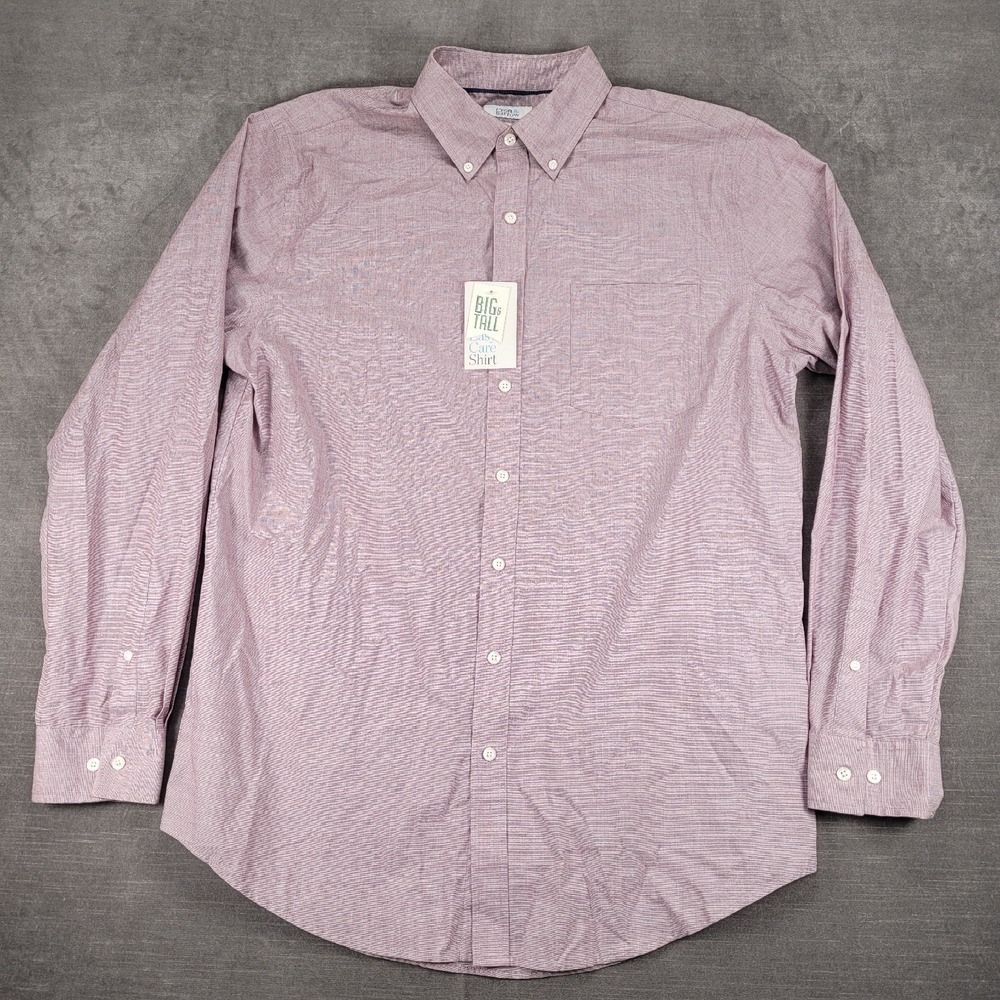 Croft & Barrow Easy Care Wrinkle Resistant Button‎ Down Shirt Big & Tall Lg New